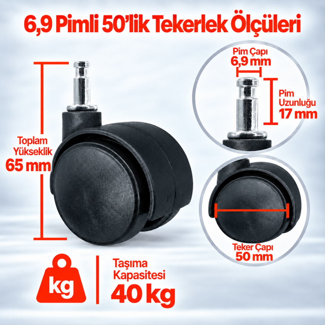 6.9 Pimli 50Lik Sandalye-Koltuk Tekerleği - 2