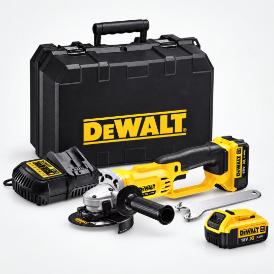 DeWalt Akülü Avuç Taşlama Makinesi 18V 4.0Ah Li-Ion, 125 mm, Çift Akülü DCG412M2