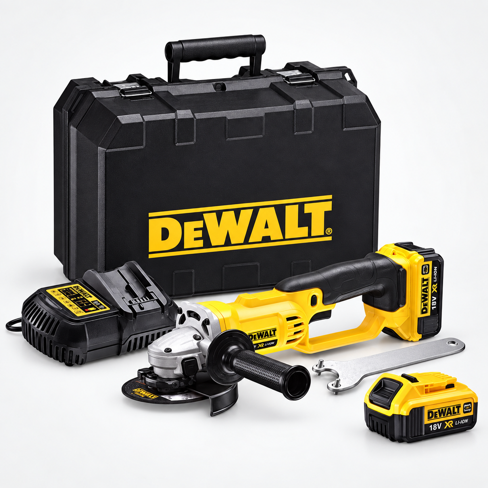 DeWalt Akülü Avuç Taşlama Makinesi 18V 4.0Ah Li-Ion, 125 mm, Çift Akülü DCG412M2 - 1