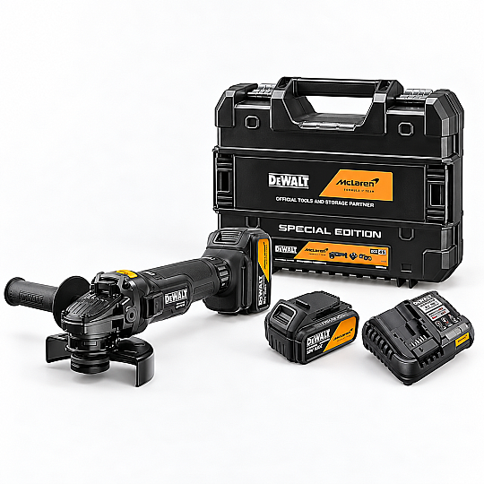 DeWalt Akülü Avuç Taşlama Makinesi 18V XR, McLaren Özel Seri DCG45MP2T-QW