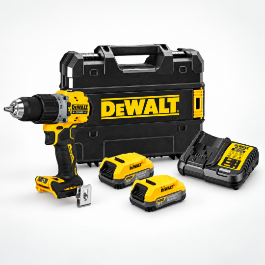 DeWalt Akülü Darbeli Matkap 18V 2.0Ah Li-Ion, Kömürsüz, Çift Akülü DCD805E2T