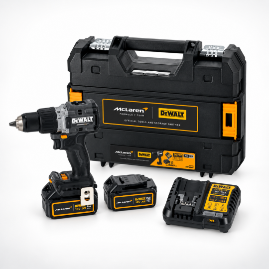 DeWalt Akülü Darbeli Matkap Seti 18V XR 5.0Ah, McLaren Özel Seri, Çift Akülü DCD85MP2T