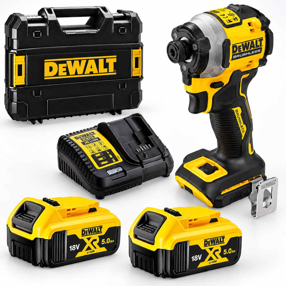 DeWalt Akülü Darbeli Vidalama 18V 5.0Ah, Çift Akülü DCF850P2T - 1