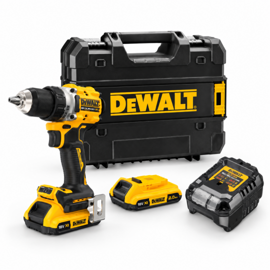 DeWalt Akülü Darbesiz Matkap 18V 2.0Ah Li-Ion, Kömürsüz, Çift Akülü DCD800D2T