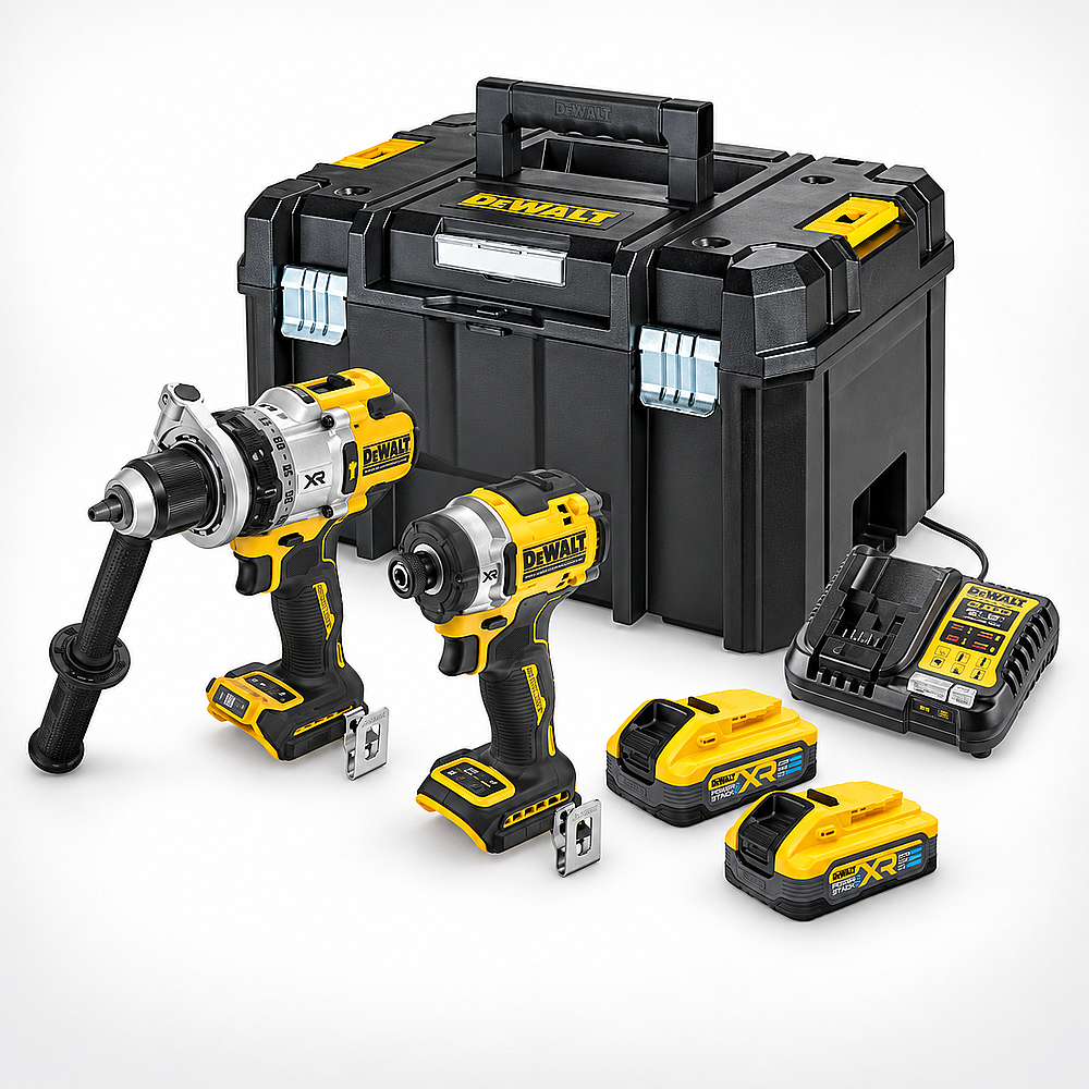 DeWalt Akülü Kombinasyon Seti 18V XR 5.0Ah Li-Ion Powerstack, Kömürsüz DCK2200H2T - 1