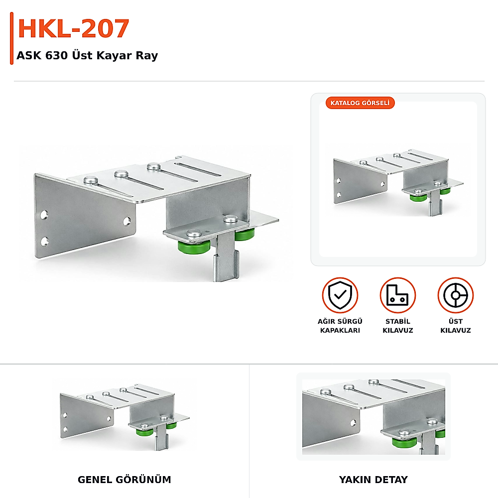 HKL-207 ASK 630 Üst Kayar Ray Takımı - 1