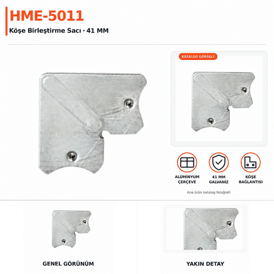 HME-501 Köşe Birleştirme Sacı 41 MM