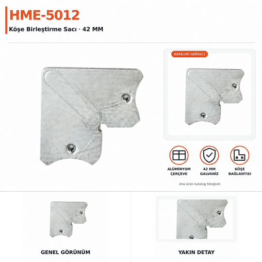 HME-501 Köşe Birleştirme Sacı 42 MM