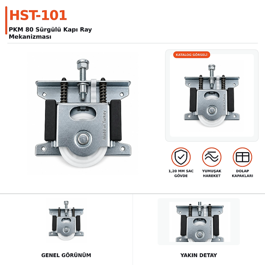 HST-101 PKM 80 Sürgülü Kapı Ray Mekanizması