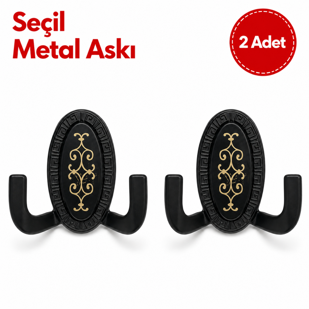 Seçil Metal Askı Siyah 2'li - 1