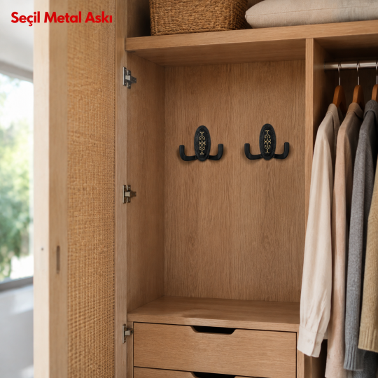 Seçil Metal Askı Siyah 2'li - 3