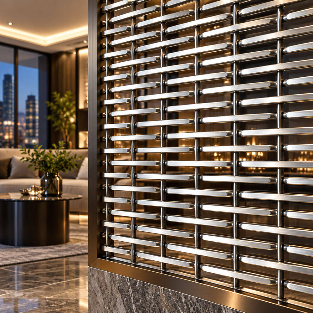 Yahya Decor Slot 15 Dekoratif Parlak Aisi 304L Paslanmaz Çelik Tel Örgü M2 - 2