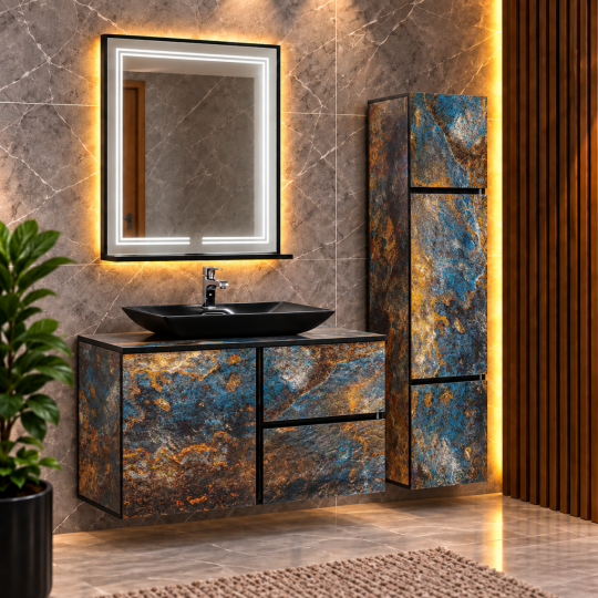 Yahya Galaxy Serisi 120 Cm Banyo Seti
