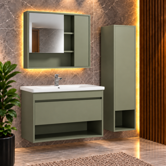 Yahya Green Serisi 90 Cm Banyo Seti