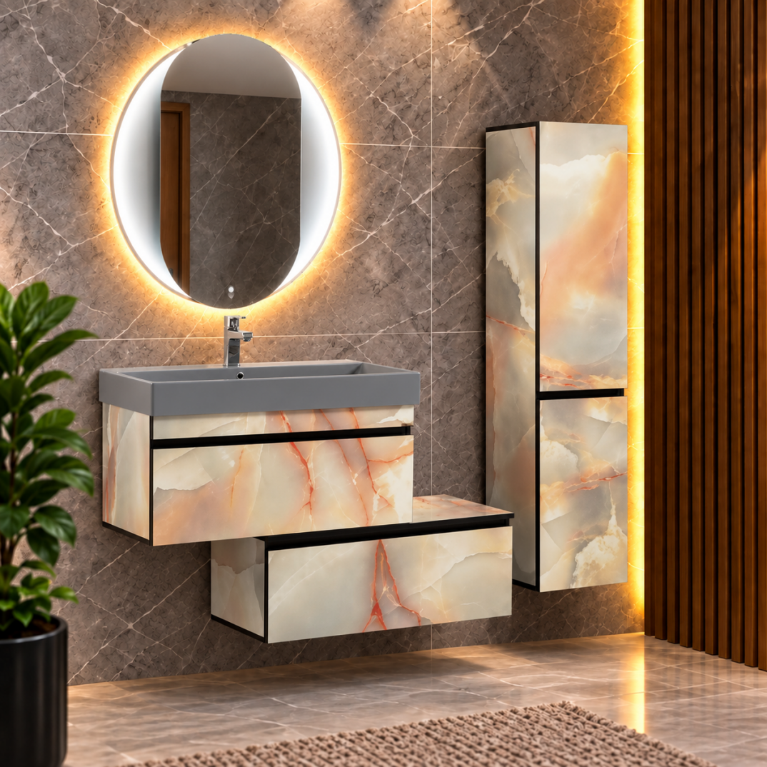 Yahya Kalsit Serisi 85 Cm Banyo Seti - 1