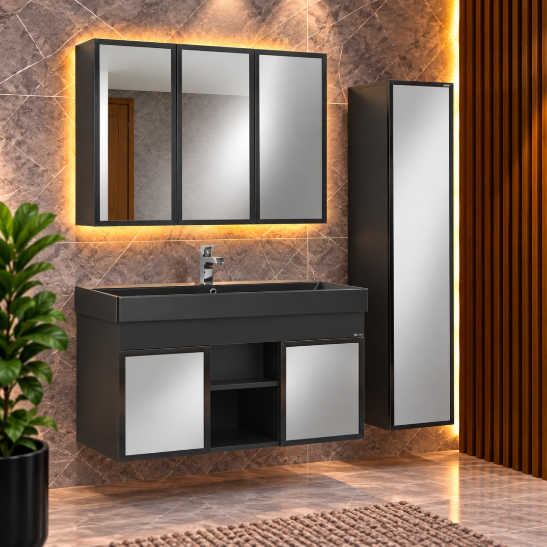 Yahya Mirror Serisi 85 Cm Banyo Seti - 1