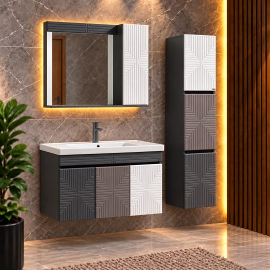 Yahya Soft Serisi 80 Cm Banyo Seti