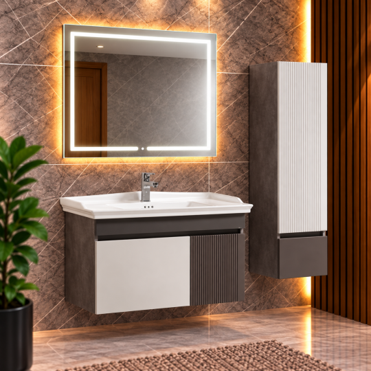 Yahya Velvet Serisi 80 Cm Banyo Seti